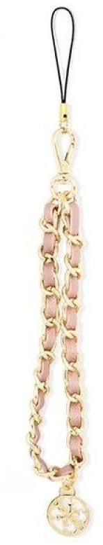 Guess GUSTSAS4P virvelė telefonui rožinės spalvos Chain Metal 4G Charm