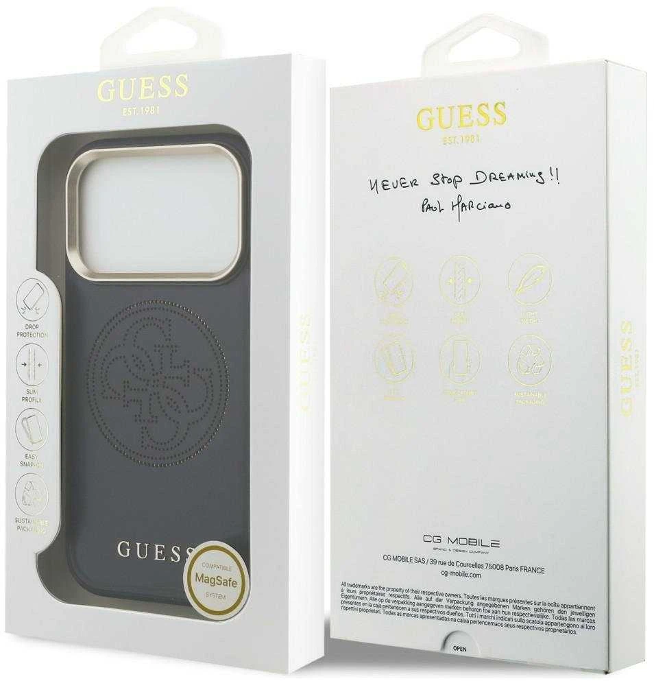 „Guess“ perforuotas 4G „MagSafe“ dėklas, skirtas „iPhone 17 Pro Max“ - mėlynas