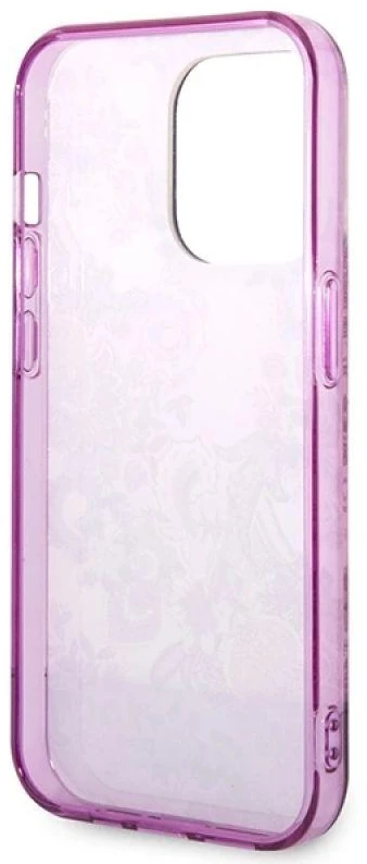 Dėklas GUESS GUHCP14XHGPLHF IPHONE 14 PRO MAX 6,7 colių FUCHSJA / FUSCHIA PORCELAN KOLEKCIJA