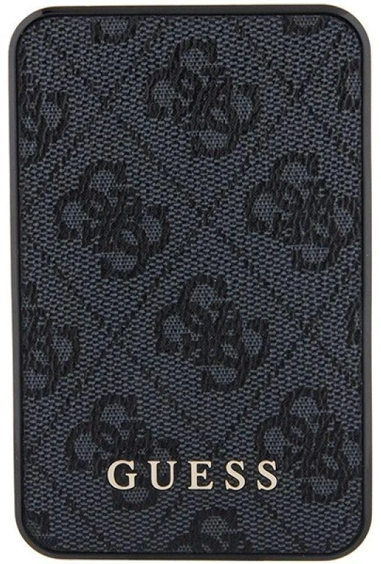 Guess Powerbank 15W GUPB5LP4GEGK 5000mAh juodos spalvos 4G odinis metalinis logotipas