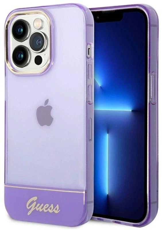 Permatomas telefono dėklas Guess Translucent iPhone 14 Pro Max
