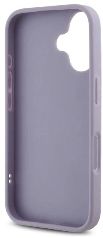 Guess GUHCP16SPSQSQSU Apple iPhone 16 6.1″ light violetinės spalvos kietas dėklas Quiled Metal Logo
