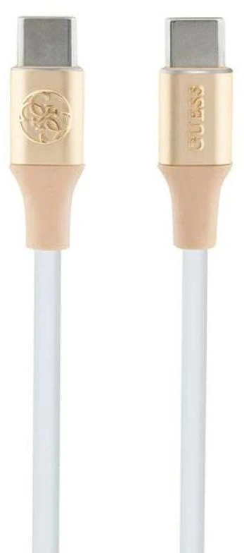 Guess GUCCLALRGDD laidas USB-C – USB-C 1.5m greito įkrovimo lemputė auksinis Ebossed Logo