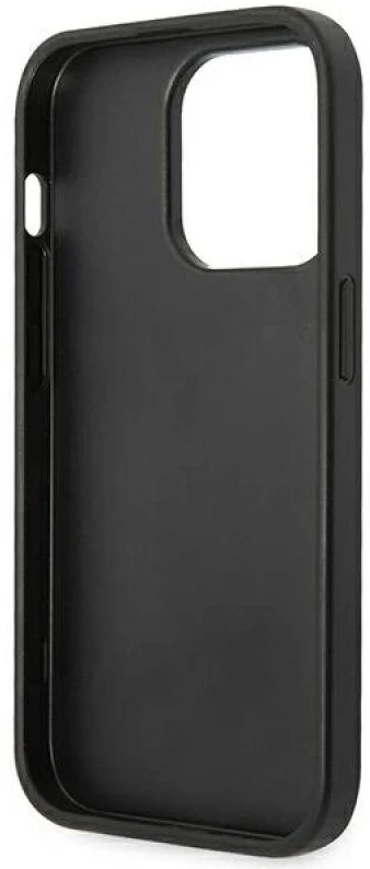 Dėklas Guess GUHCP14LPSASBBK Apple iPhone 14 Pro 6,1″ juodos spalvos Saffiano Strap