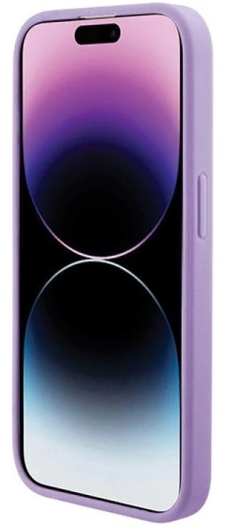 Apple iPhone 15 Plus Guess dėklas Saffiano MagSafe (GUHMP15MPSAHMCU) violetinės spalvos