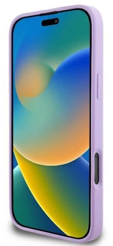Guess GUHMP16XPSAPSMEU Apple iPhone 16 Pro Max 6.9″ violetinės spalvos kietas dėklas Saffiano Peony Classic Logo M