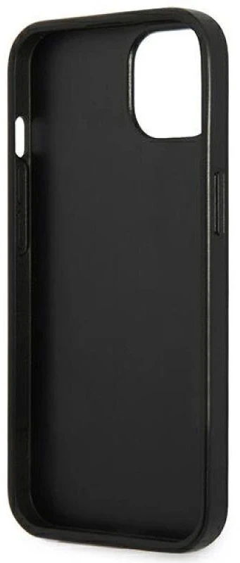 Guess GUHCP13MPSATLG Apple iPhone 13 / 14 / 15 6,1″ sidabrinis kietas dėklas SaffianoTriangle Logo