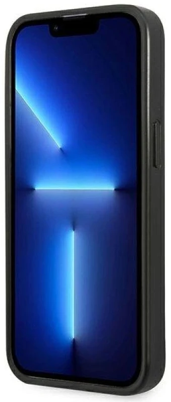Guess GUHCP13MPSATLG Apple iPhone 13 / 14 / 15 6,1″ sidabrinis kietas dėklas SaffianoTriangle Logo