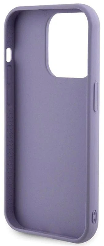 Dėklas GUESS GUHCP15XPSFDGS IPHONE 15 PRO MAX 6,7 col. PURPURINE/PURPURINĖ KIETOS DĖLĖS Sequin SCRIPT METAL