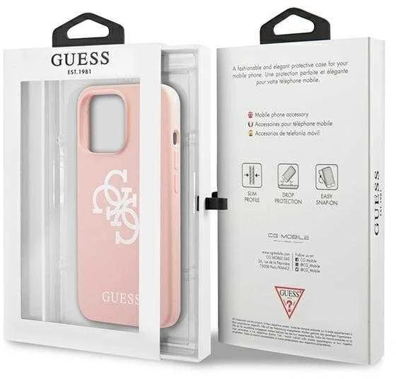 Dėklas Guess GUHCP13XLS4GWPI, skirtas iPhone 13 Pro Max, rožinis