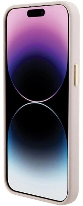 Dėklas GUESS GUHCP15XM4DGPPP IPHONE 15 PRO MAX 6.7 "LIGHT Rožinis/Rožinis HARDCASE SILICONE LOGO STRASS 4G