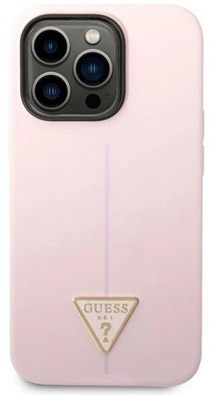 Dėklas Guess Silicone Triangle iPhone 14 Pro 6.1" Case - Violetinė
