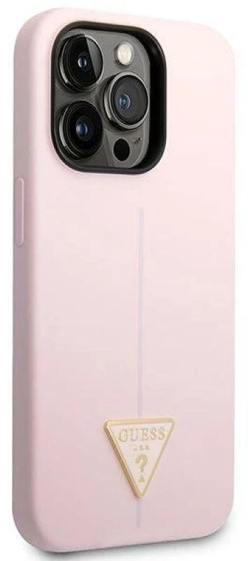 Dėklas Guess Silicone Triangle iPhone 14 Pro 6.1" Case - Violetinė