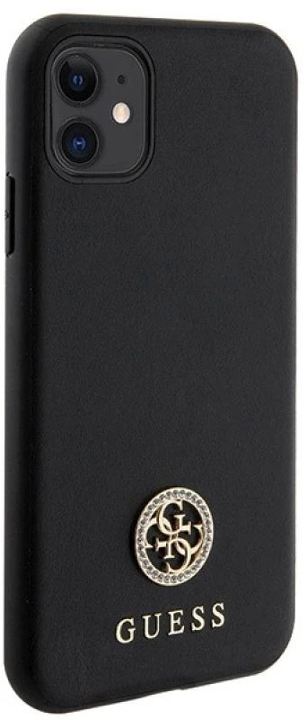 Dėklas GUESS GUHCN61PS4DGPK IPHONE 11 / XR 6.1 "Juodas / Juodas HARDCASE STRASS METAL LOGO