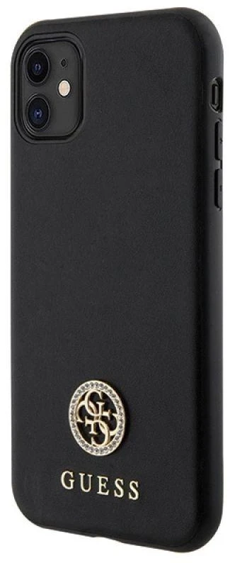 Dėklas GUESS GUHCN61PS4DGPK IPHONE 11 / XR 6.1 "Juodas / Juodas HARDCASE STRASS METAL LOGO