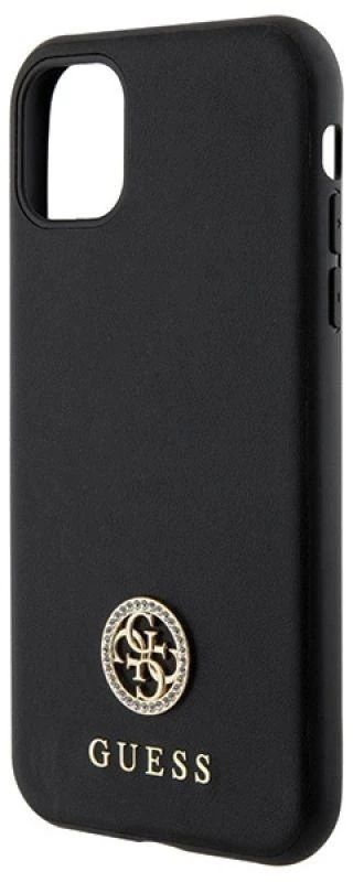 Dėklas GUESS GUHCN61PS4DGPK IPHONE 11 / XR 6.1 "Juodas / Juodas HARDCASE STRASS METAL LOGO