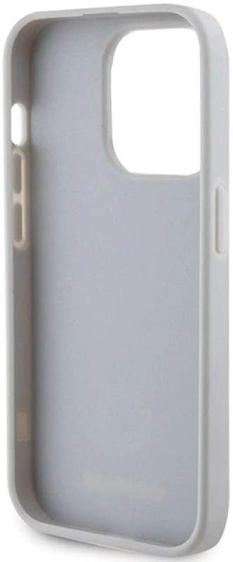 Guess GUHCP15LPS4DGPS Apple iPhone 15 Pro 6.1″ sidabrinis kietas dėklas Strass Metal Logo