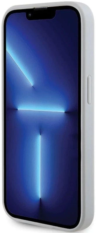 Guess GUHCP15LPS4DGPS Apple iPhone 15 Pro 6.1″ sidabrinis kietas dėklas Strass Metal Logo