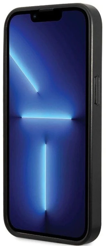 Guess GUHCP13LPS4DGPK Apple iPhone 13 Pro 6.1″ juodos spalvos kietas dėklas Strass Metal Logo