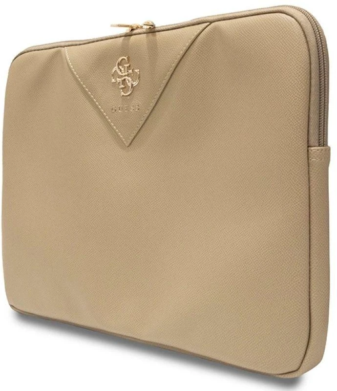 Guess Dėklas kompiuteriui GUCS14ZPGSTEGD 14″ light auksinis Triangle 4G