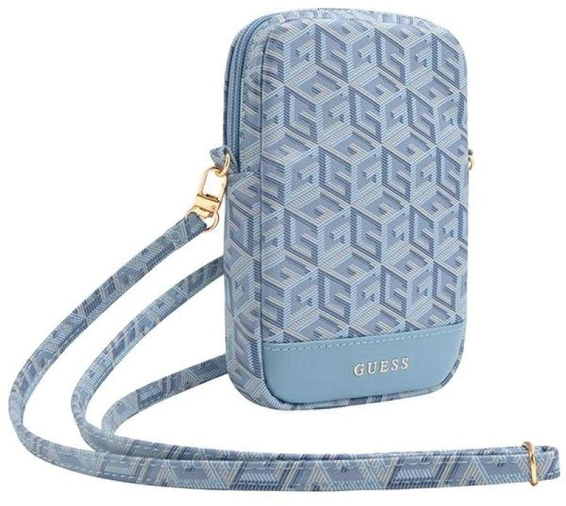 Guess rankinė GUWBZPGCSPGB mėlynas Zip GCube Bottom Stripe
