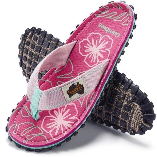 Gumbies moteriškos šlepetės per pirštą ISLANDER FLIP-FLOP BLUSH HIBISCUS