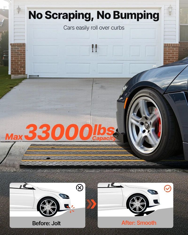 VEVOR Guminė automobilių įvažiavimo rampa