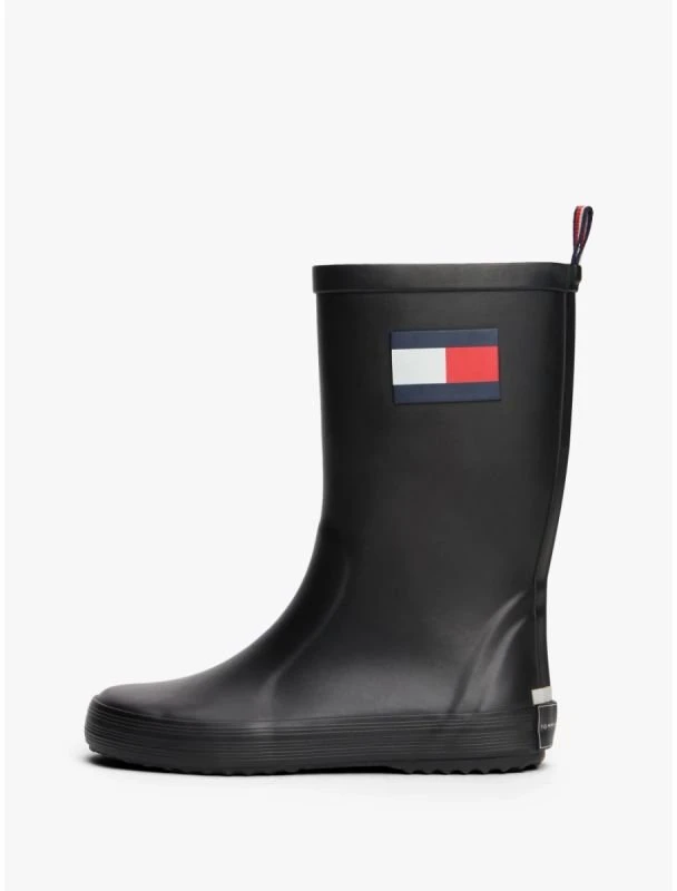 Guminiai batai Tommy Hilfiger Flag Rain Boot, juodi