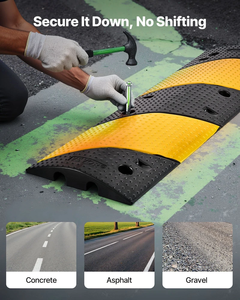VEVOR 1000 mm gumos greičio kalnelis, 2 vnt.