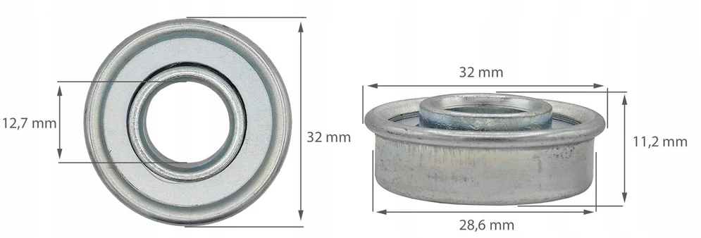 GUOLIS VEJAPJOVĖS RATUKO UNIVERSALUS SIAURAS 12,7 mm x 28,6 mm