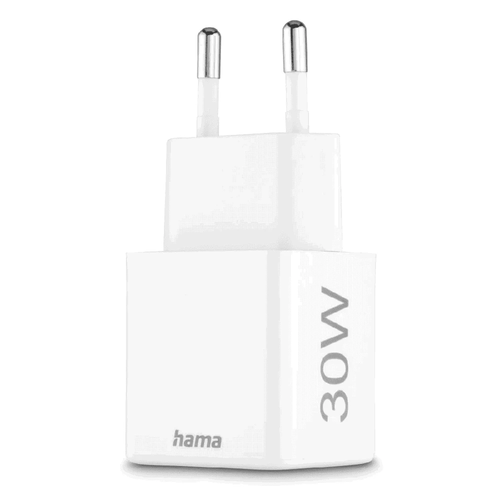 Hama mini 30W PD/QC 1x USB-C, 1x USB-A balta