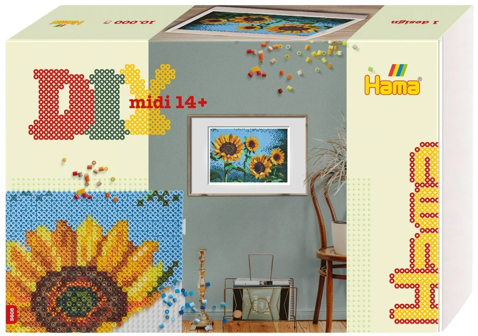 HAMA ART kūrybinis karoliukų rinkinys SUNFLOWER