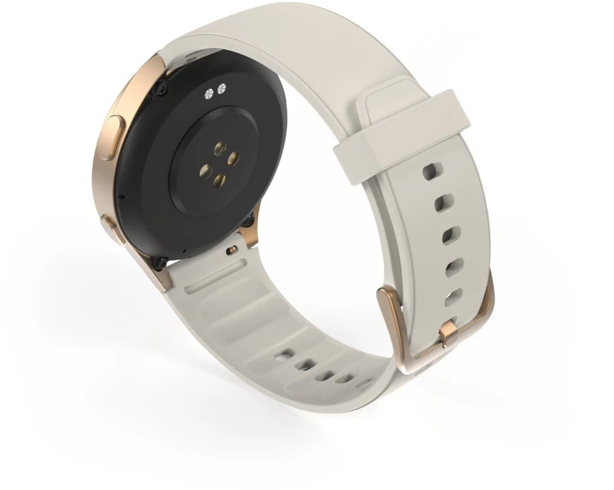 Hama 8900 GPS AMOLED Išmanusis laikrodis 1.32" with rusvai gelsvas Silicone Strap - Gold