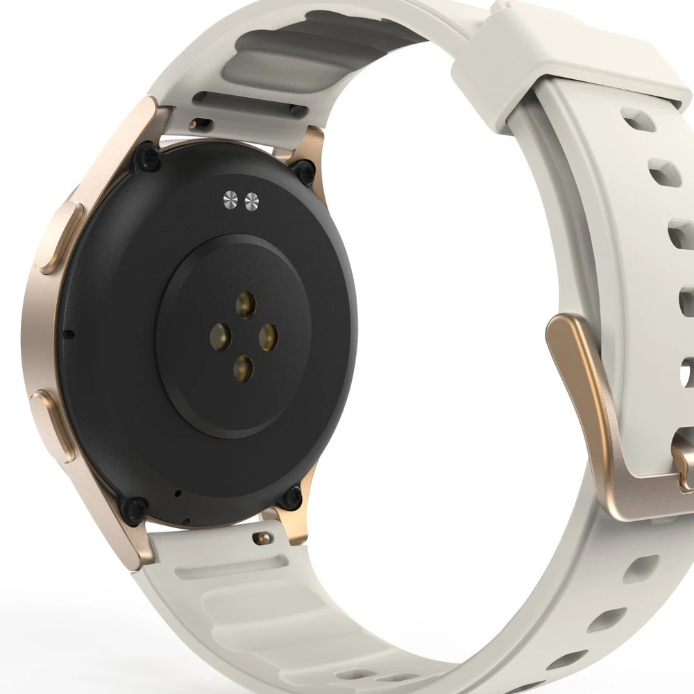 Hama 8900 GPS AMOLED Išmanusis laikrodis 1.32" with rusvai gelsvas Silicone Strap - Gold
