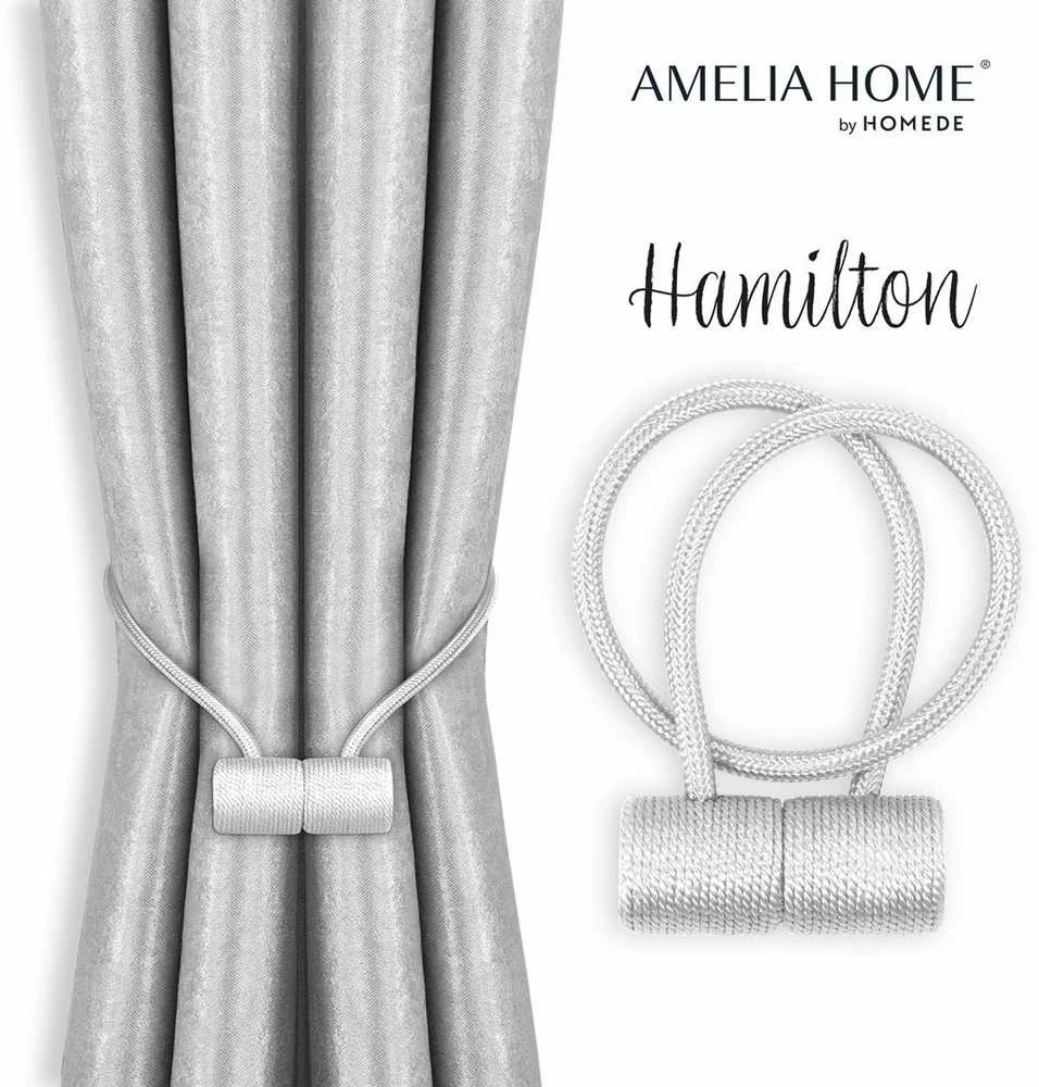 AmeliaHome Hamilton baltos užuolaidos, 2 vnt