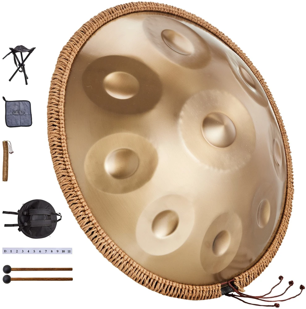 Vevor 22 cm 9 natų plieno būgnelis su lazdeliu