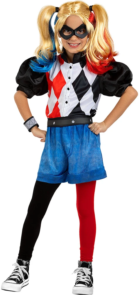 Harley Quinn kostiumas su šortais mergaitėms – DC Comics