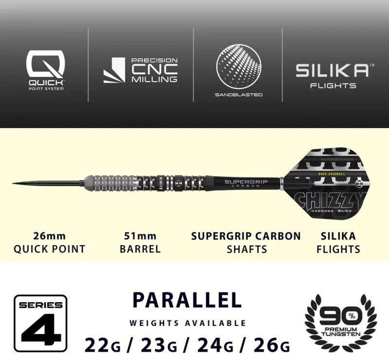 Harrows CHIZZY SERIJOS 4 90% plieniniai smiginukai