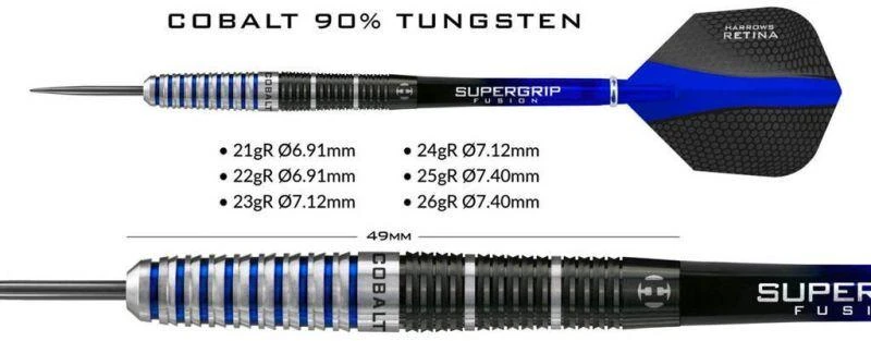 Harrows COBALT 90% Steeltip Darts HS-TNK-000013299