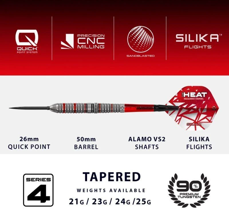 Harrows DAMON HETA SERIES 4 90% plieninių antgalių strėlytės