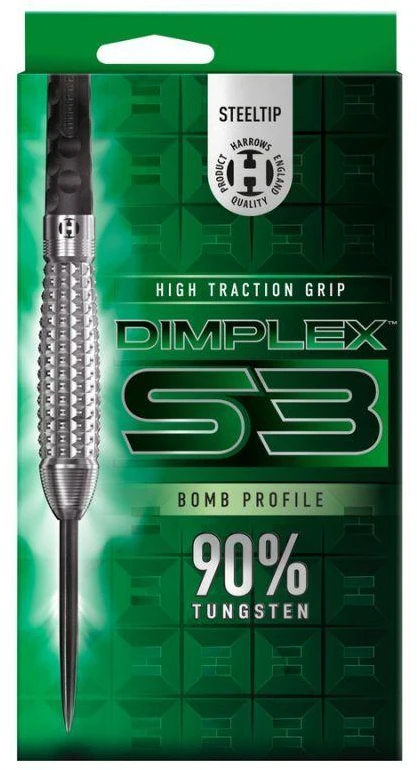 Harrows Dimplex S3 Bomb 90% Tungsten Steeltip Smigiai