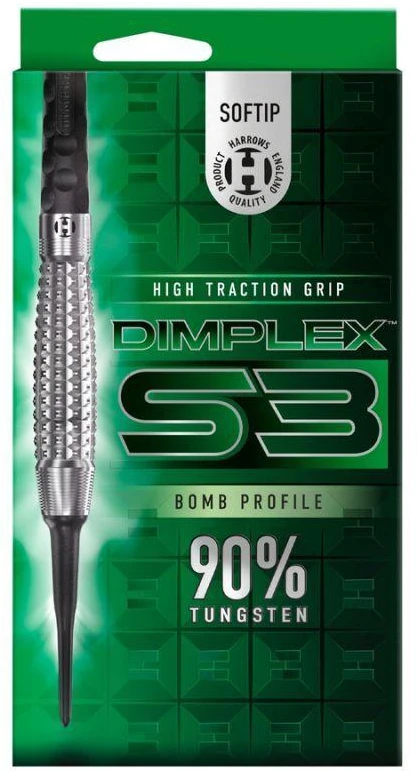 Harrows Dimplex S3 Bomb smiginės 90% Softip