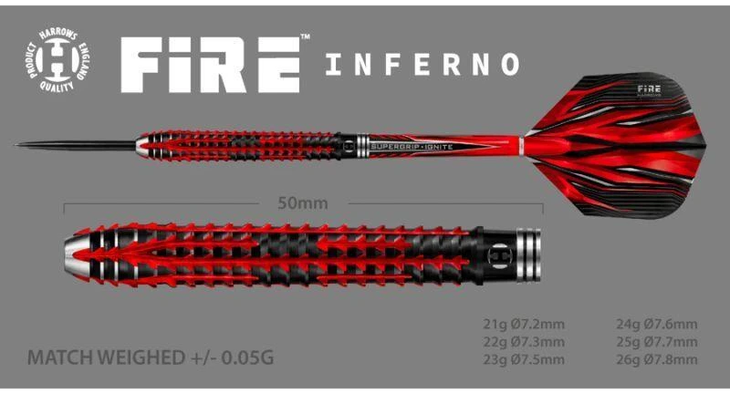 Harrows Fire Inferno Smiginiai 90% Plieno antgalis HS-TNK-000013898