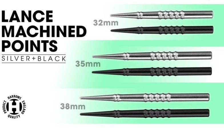 Harrows Lance Frezuoti plieniniai smiginio antgaliai HS-TNK-000016670