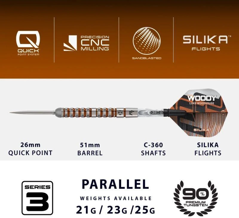 Harrows LUKE WOODHOUSE SERIJOS 3 90% strėlytės su plieniniais antgaliais