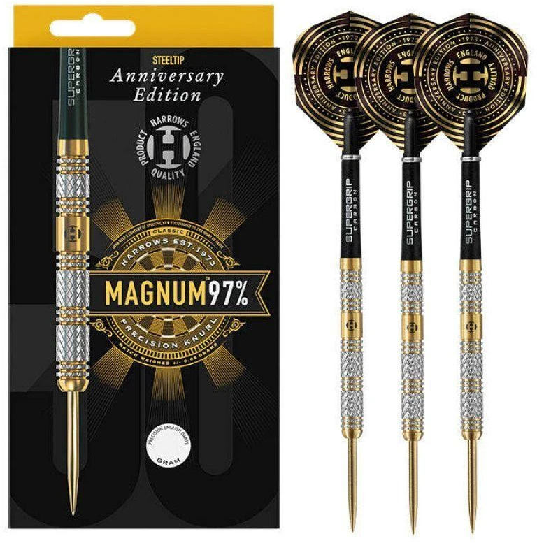 Harrows Magnum 97% 50-mečio jubiliejinis leidimas, smiglis su plieniniais antgaliais
