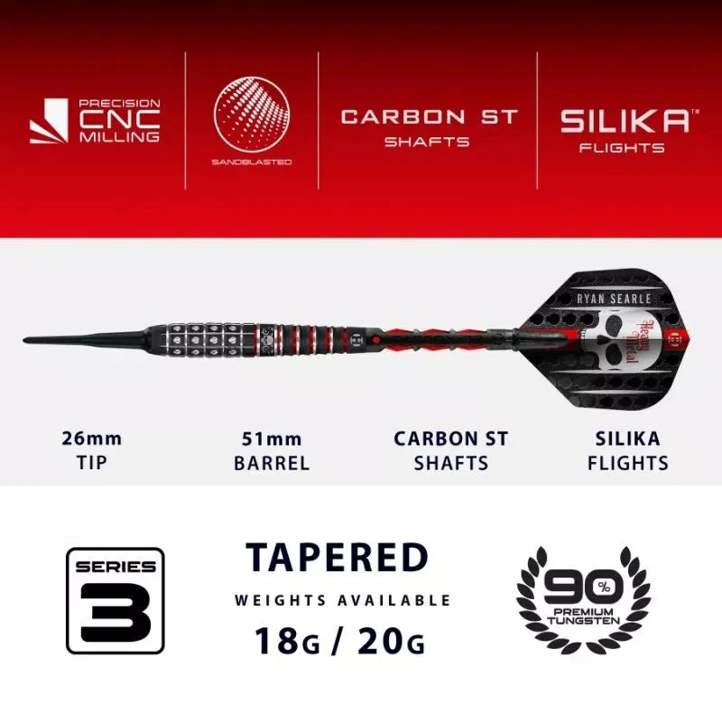 Harrows RYAN SEARLE SERIES 3 Strėlytės 90% Softip