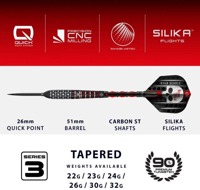 Harrows RYAN SEARLE SERIJA 3 90% plieniniai dartai