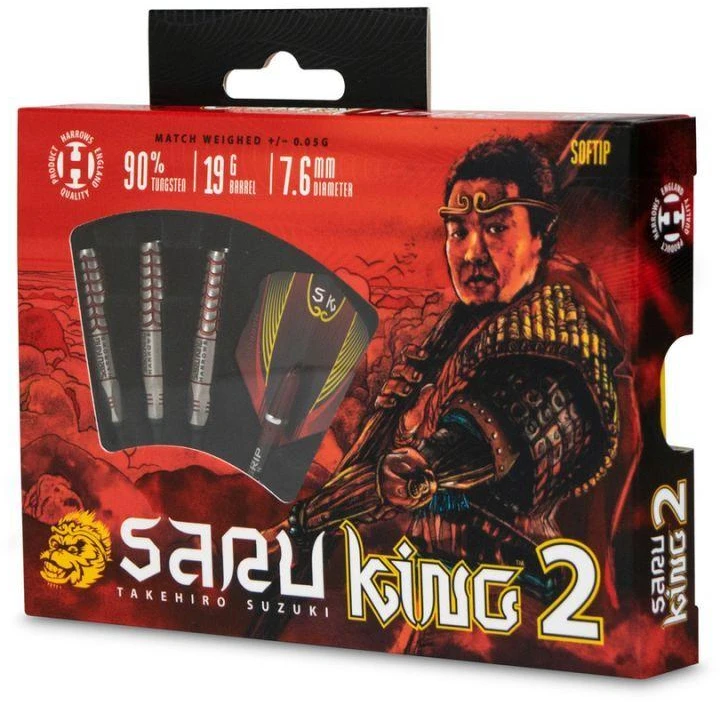 Harrows Saru King 2 strėlytės, 90 % minkšto tvirtinimo, HS-TNK-000013352