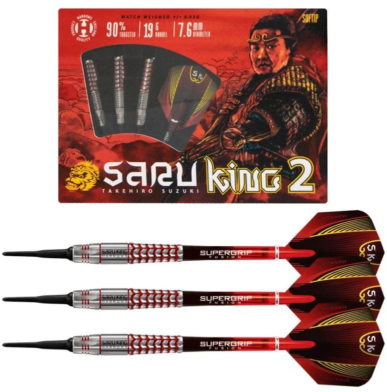 Harrows Saru King 2 strėlytės, 90 % minkšto tvirtinimo, HS-TNK-000013352